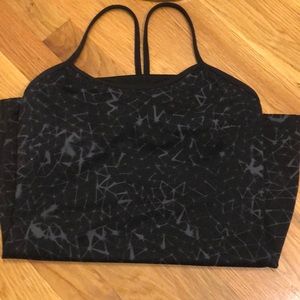 lululemon black printed tank top